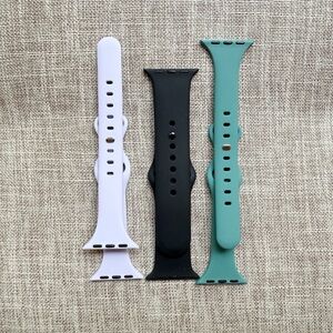 Apple Watch Band Set - Black, Lilac, and Green